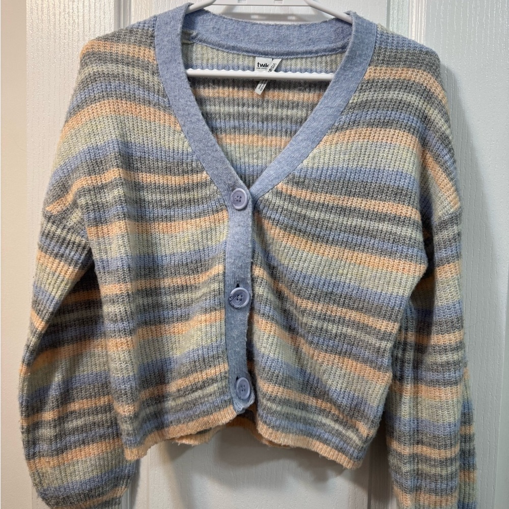 Twik Multicolor Striped Cardigan